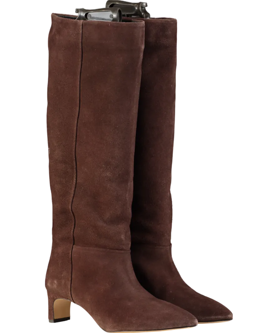 & Other Stories Brown Pointed-toe Knee-high Boots UK 7 EU 40 