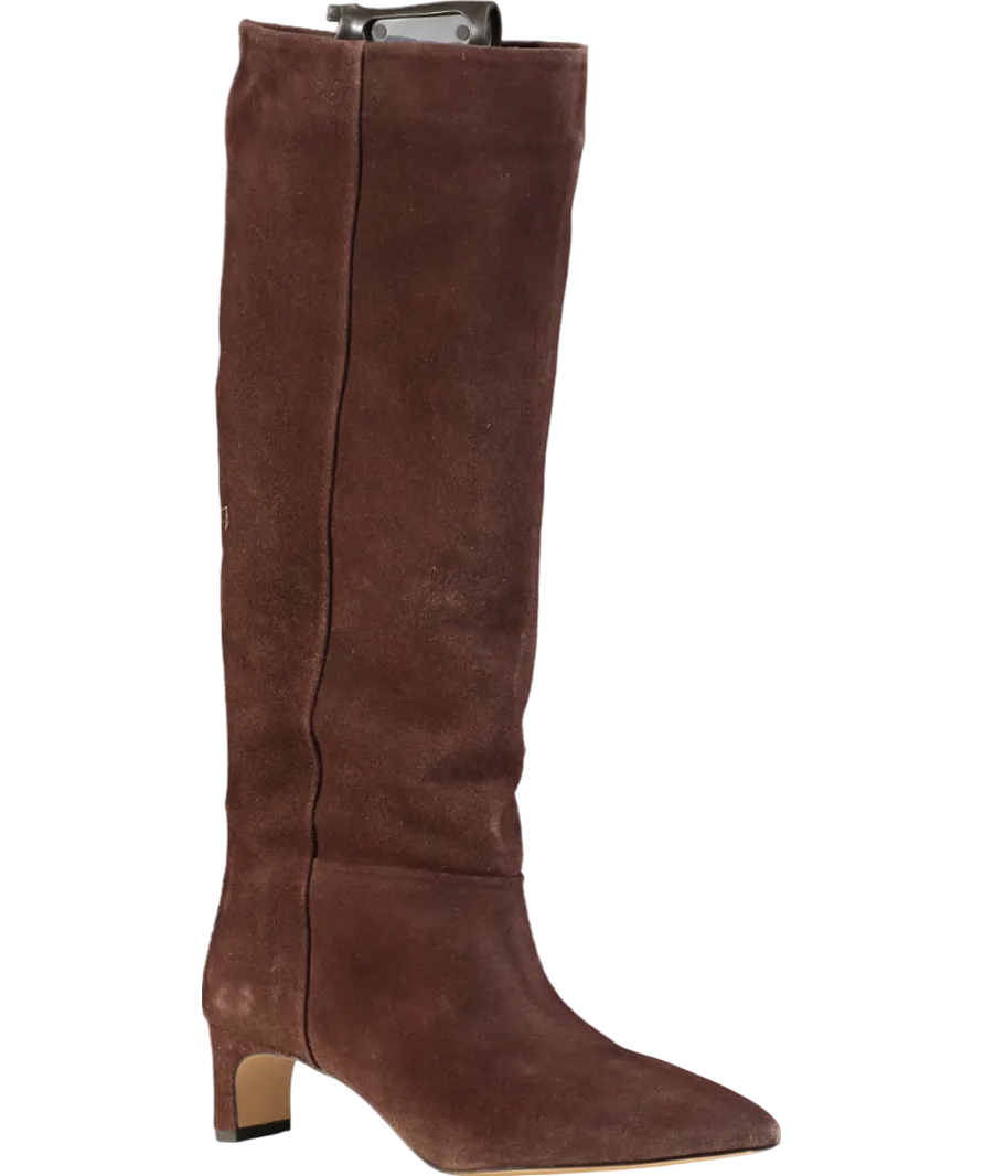 & Other Stories Brown Pointed-toe Knee-high Boots UK 7 EU 40 