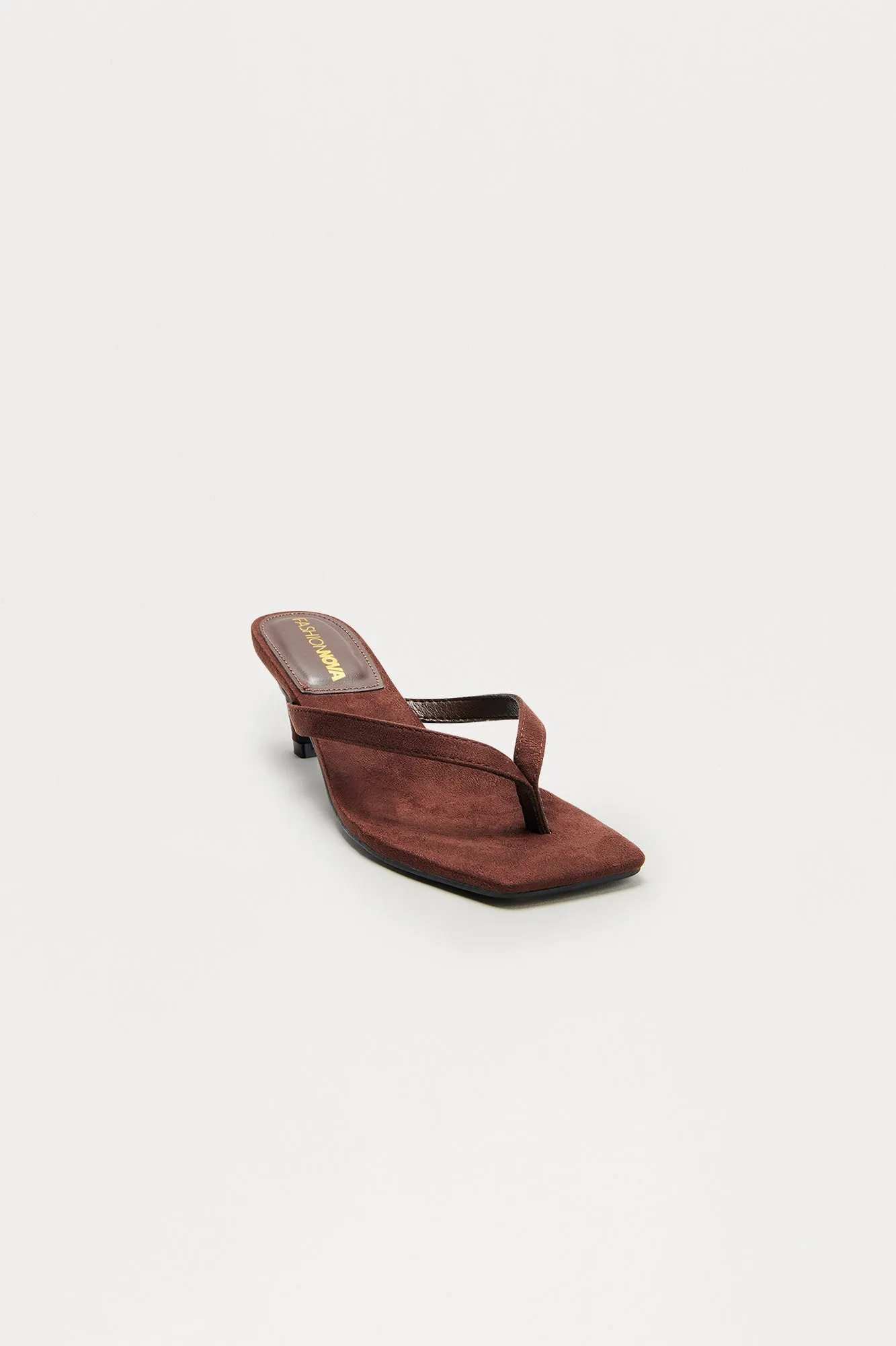 Astona Square Toe Thong Mules - Brown