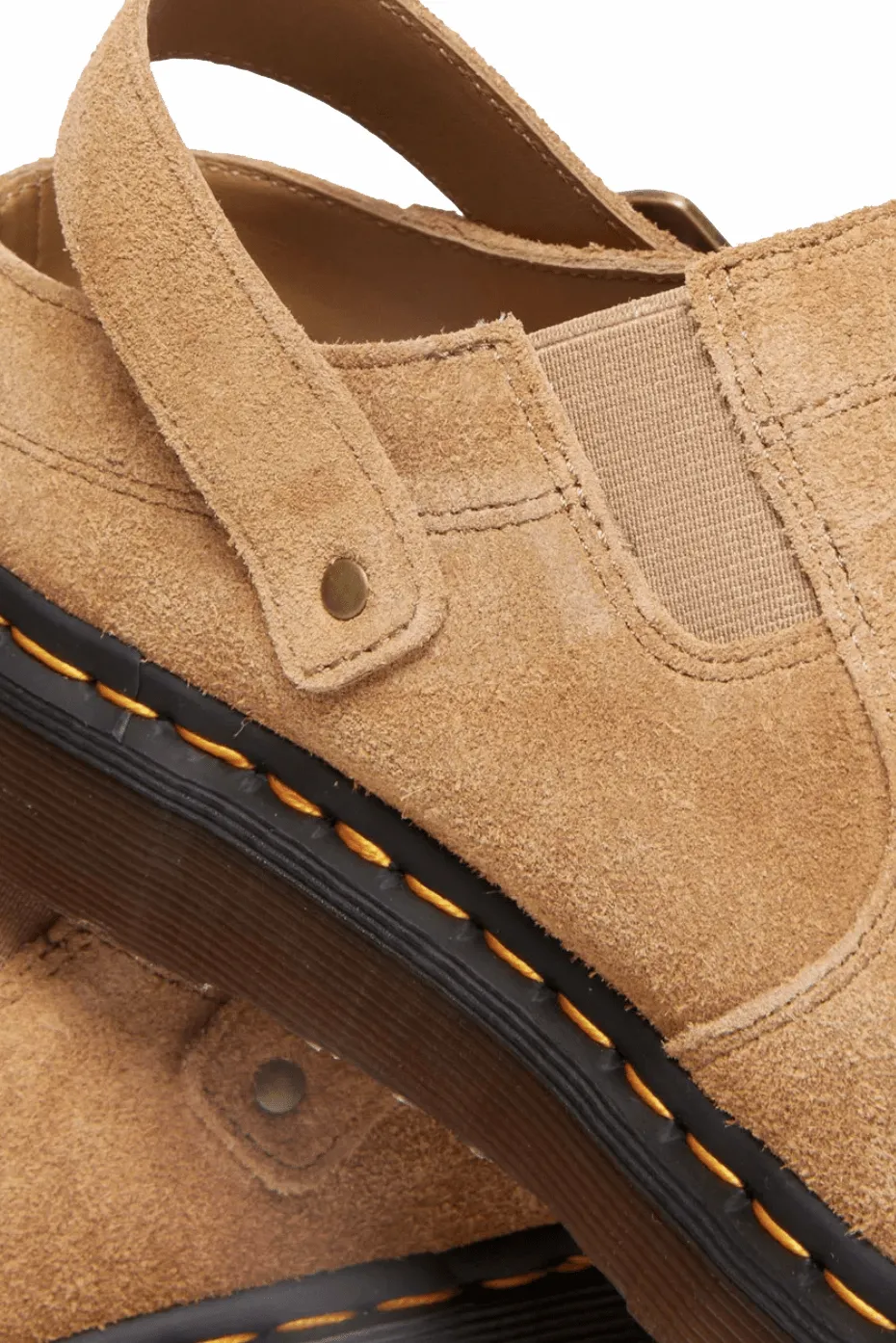 DR MARTENS ISHAM SUEDE MULES - SANDY TAN DESERT