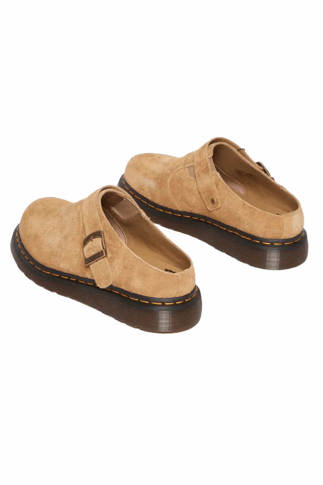DR MARTENS ISHAM SUEDE MULES - SANDY TAN DESERT