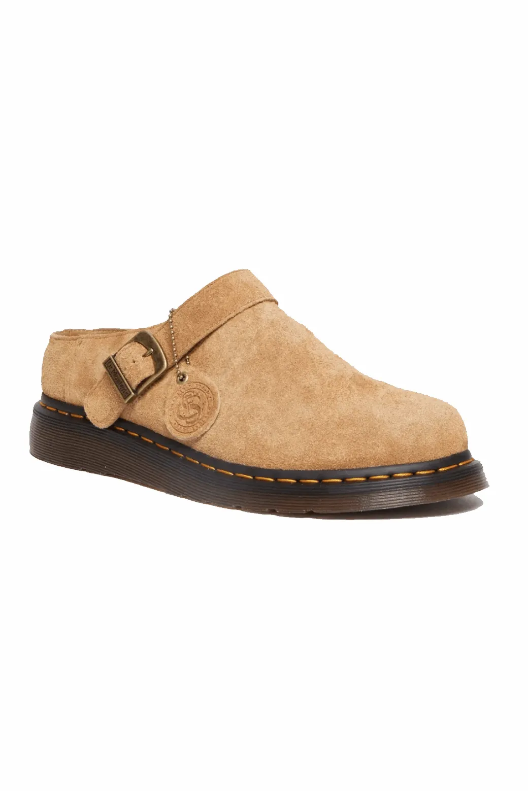 DR MARTENS ISHAM SUEDE MULES - SANDY TAN DESERT