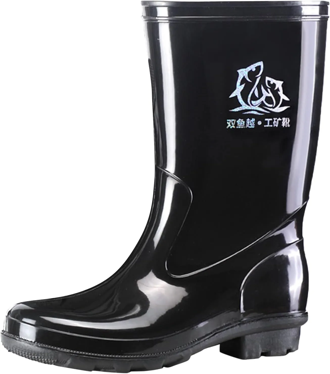 Durable Farming Boots Men Knee Mud Working Boots Waterproof Rain Shoes Non Slip Kitchen Labor Shoes Men Comfrotable Garden Fishing Car Washing Shoe Sturdy Rubber Work Footwear