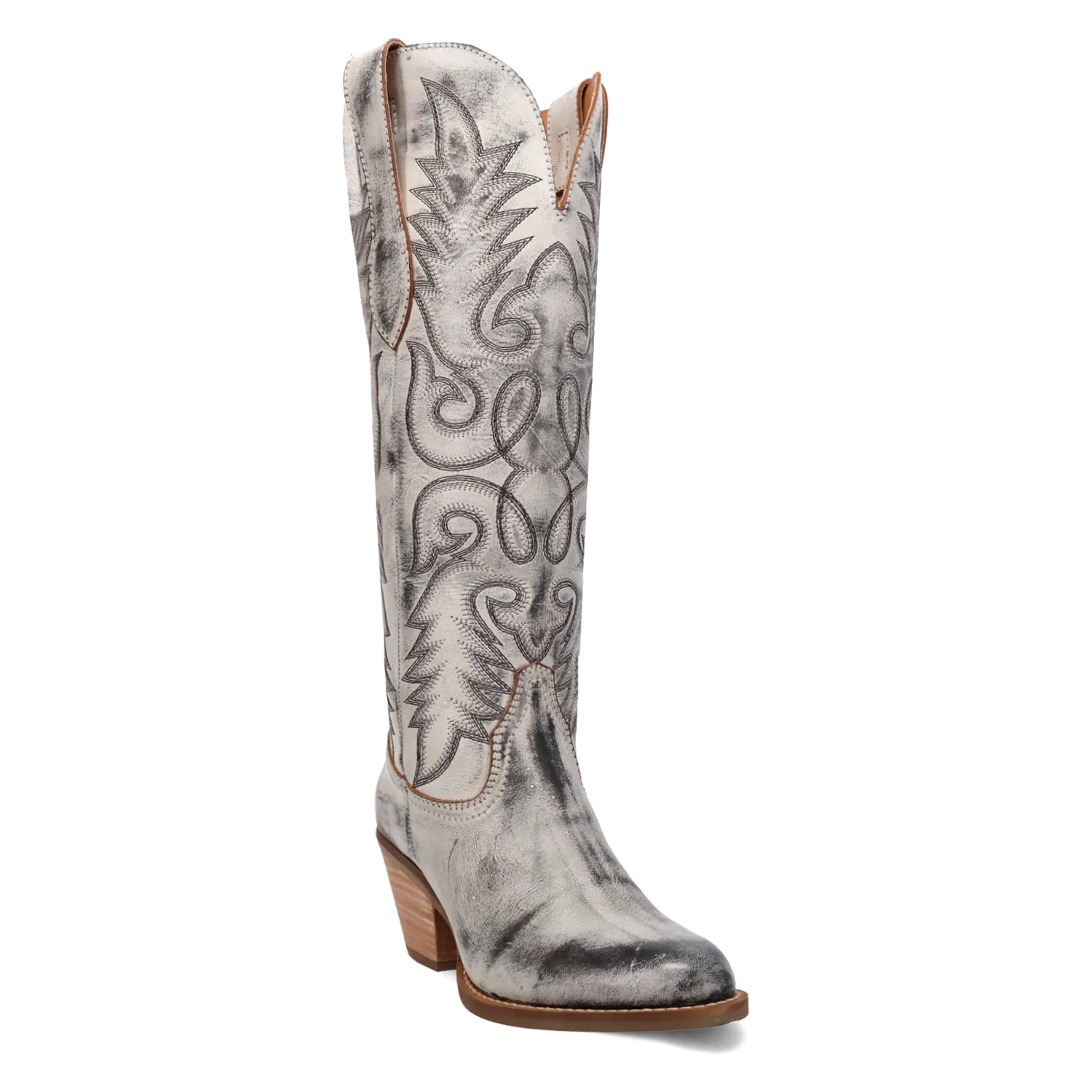 Faded Love Black Metallic Leather Boot (DS)