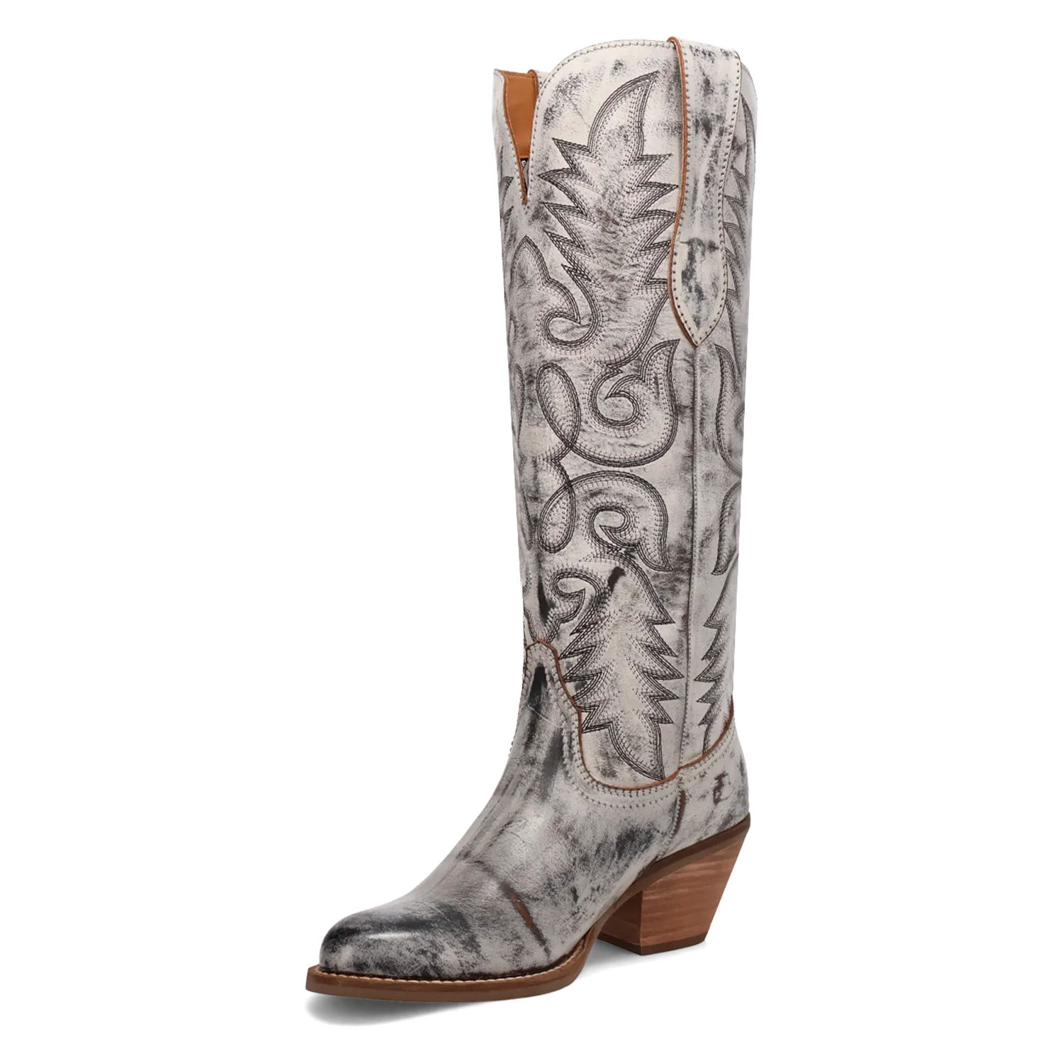 Faded Love Black Metallic Leather Boot (DS)