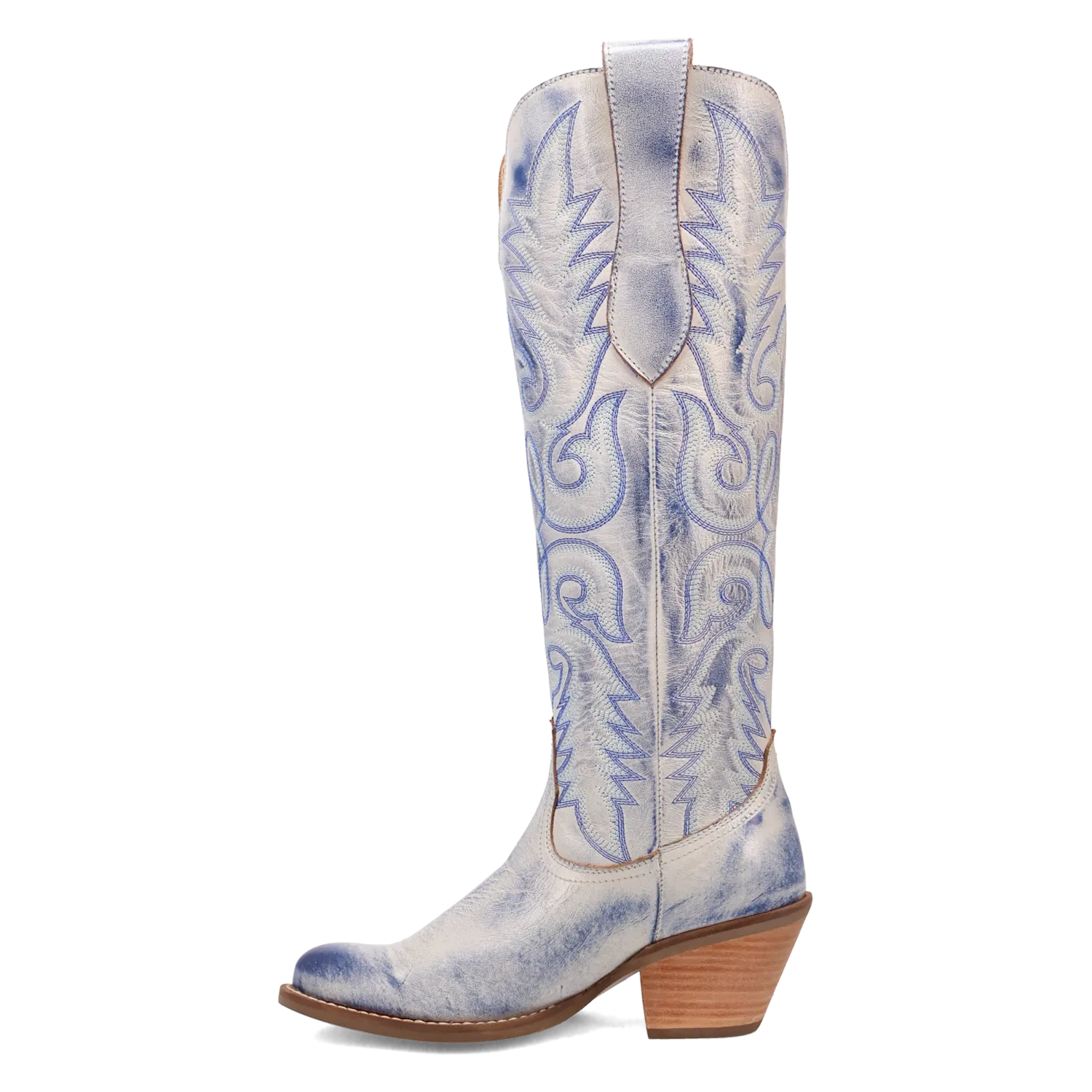 Faded Love Blue Metallic Leather Boot (DS)