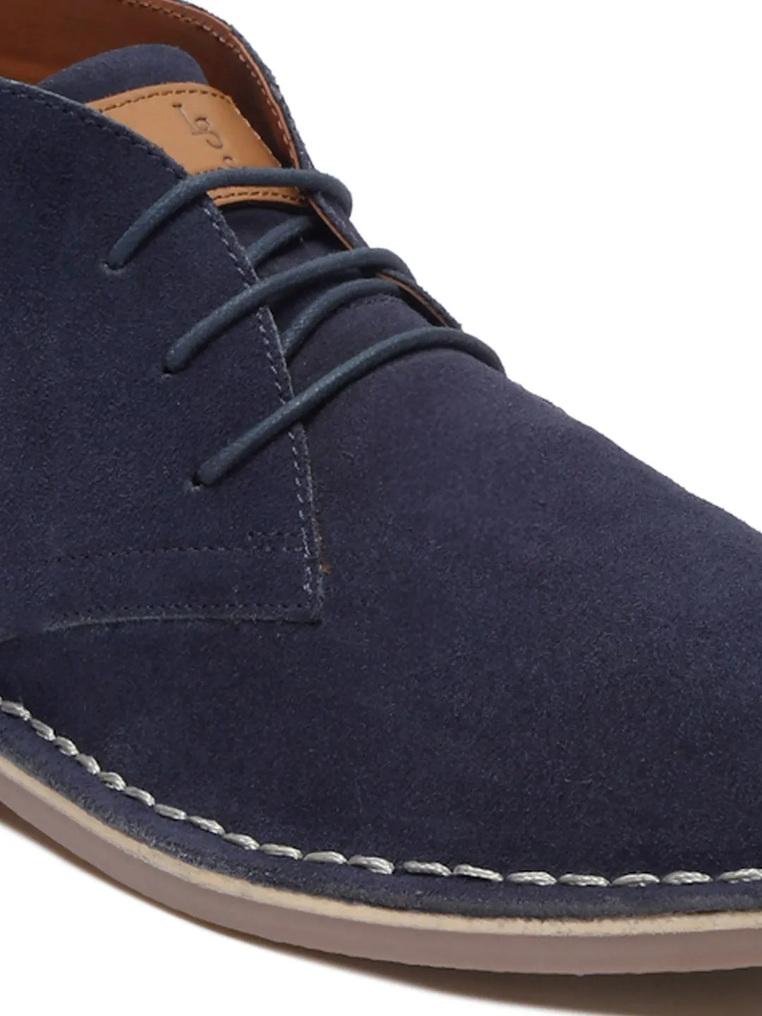 Federal Blue Italian Suede Leather British Stitch Down Chukka Boots