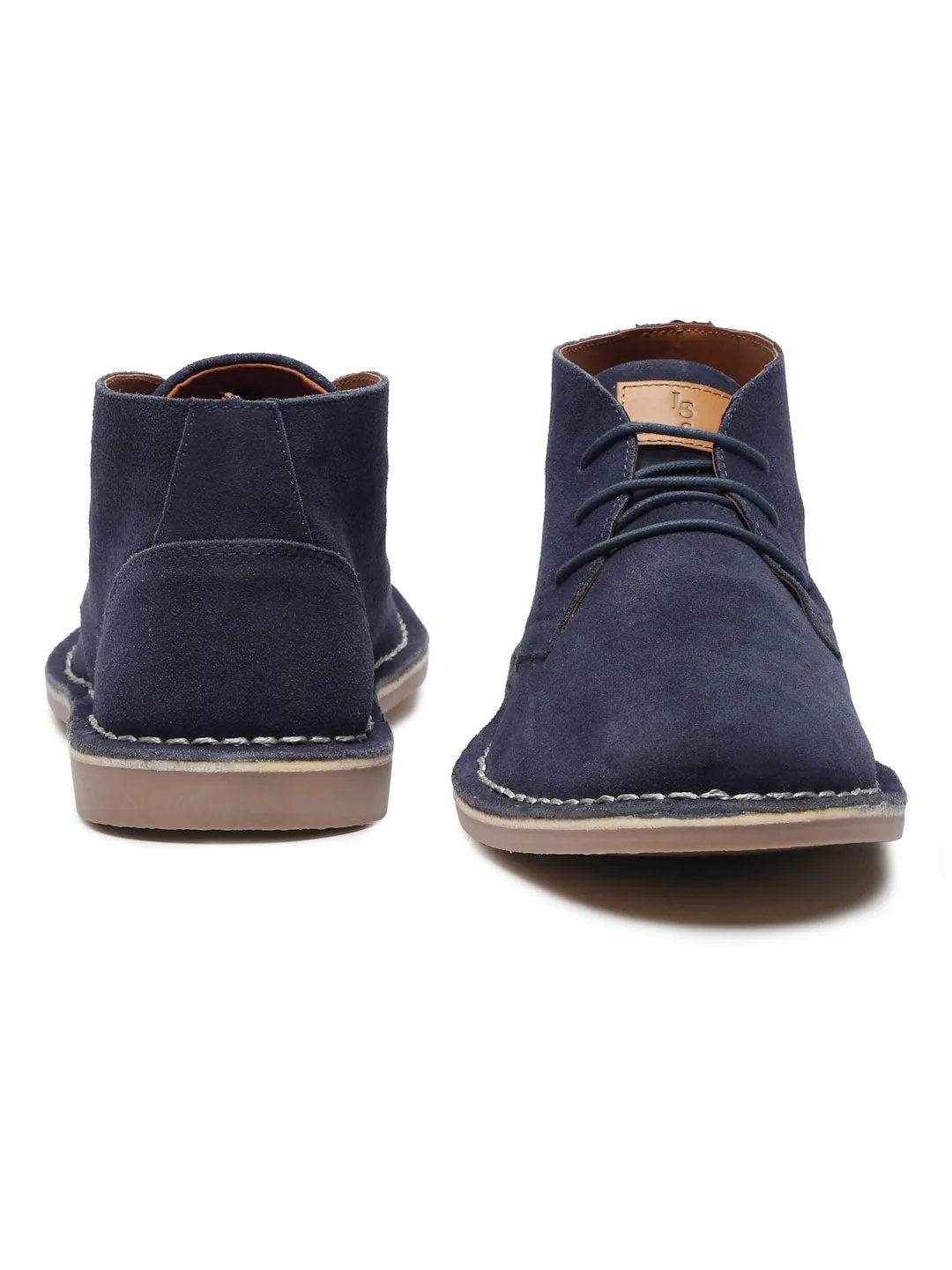 Federal Blue Italian Suede Leather British Stitch Down Chukka Boots