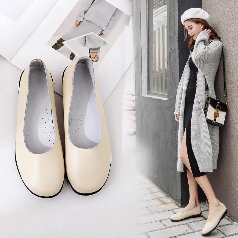 Flat Shoes Women Leather Loafers