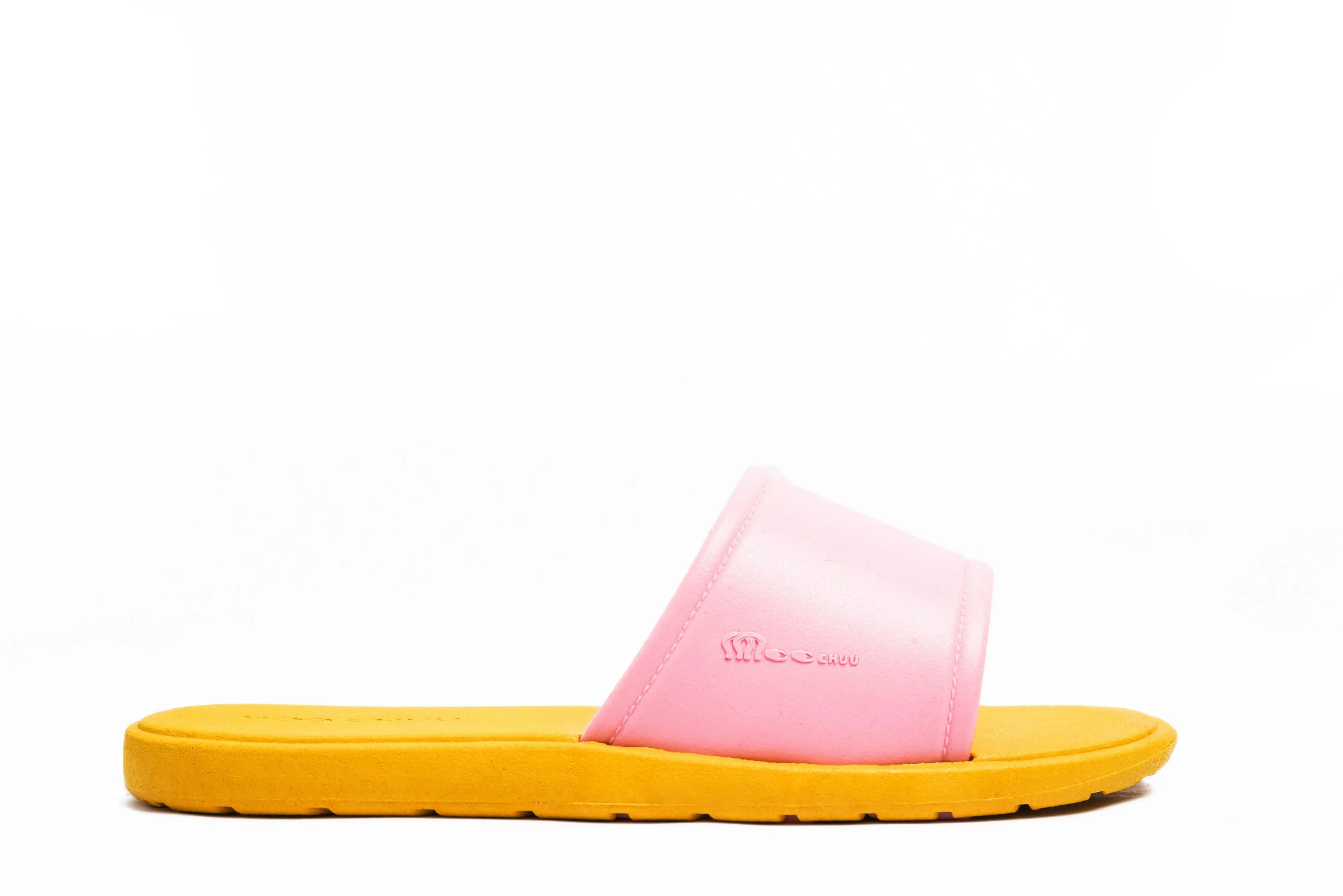 Fluffy Yellow Sole Light Pink Strap