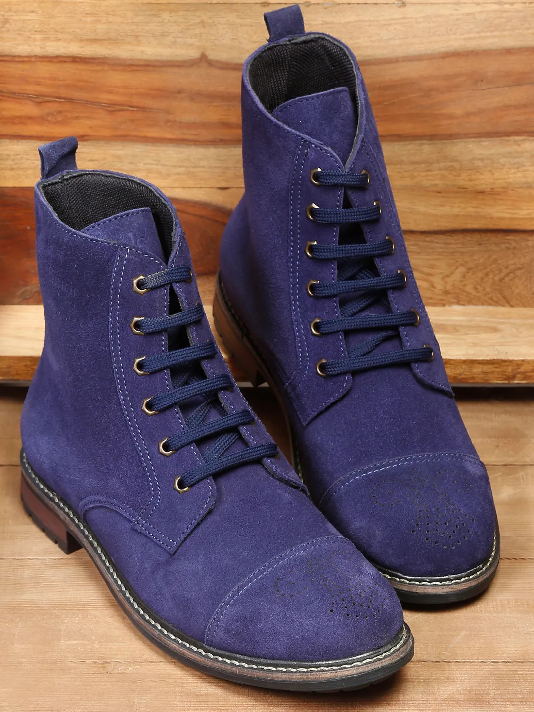 Handcrafted Italian Leather High Ankle Biking Boots