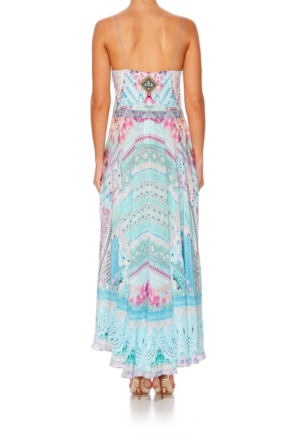 LONG DRESS WITH TIE FRONT GARDEN STATE