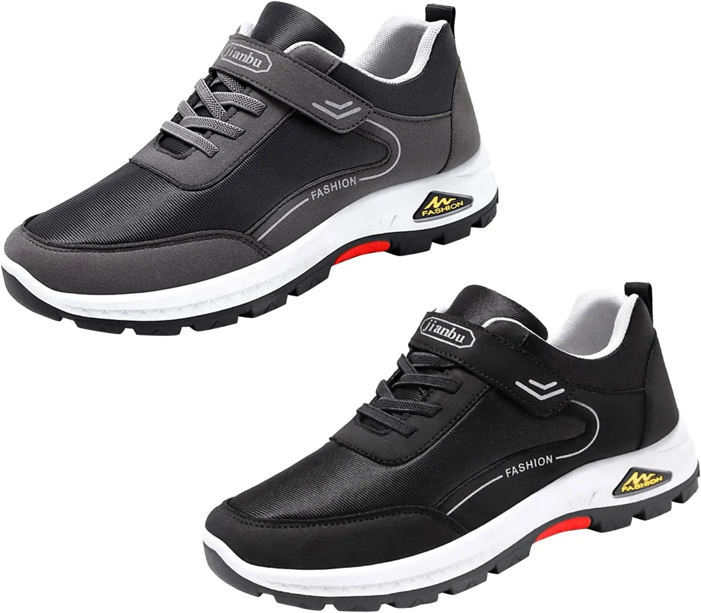Mens Everyday Sneakers Fashion Spring and Summer Men Sports Shoes Soft Sole Non Slip Solid Color Lace Up Minimalist