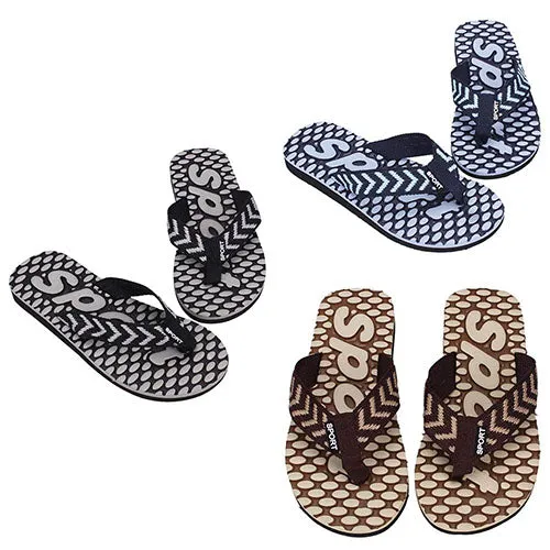 Men's Summer Sport Dot Print Indoor Slippers Outdoor Flip Flops Beach Sandals