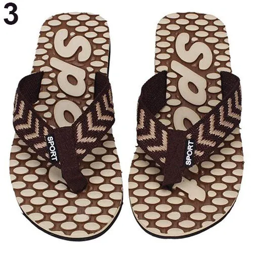 Men's Summer Sport Dot Print Indoor Slippers Outdoor Flip Flops Beach Sandals