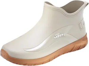 Men's Waterproof Rubber Boots Ankle Rain Boots Mud Booties Gardening Farming Camping Fishing Sports Shoes