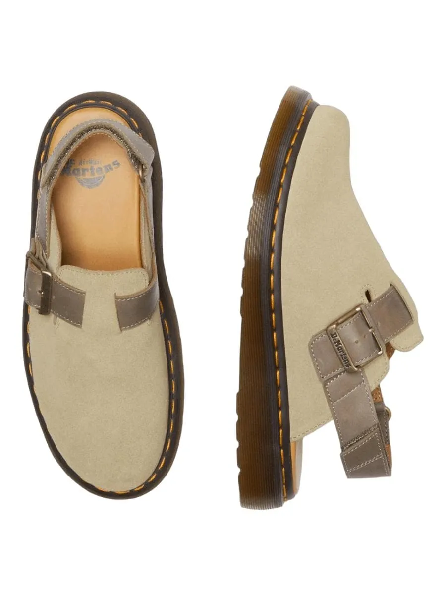 Mules slingback jorge ii in camoscio e pelle