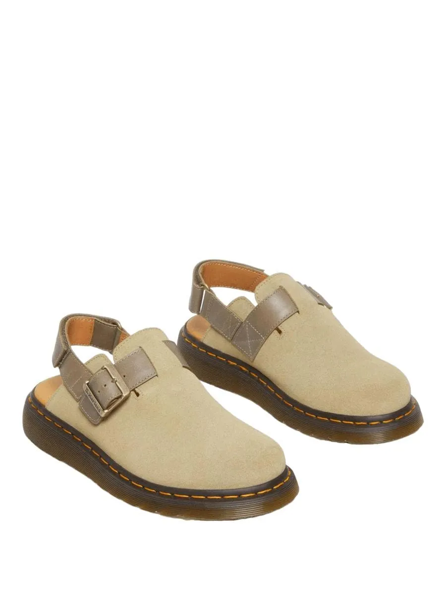 Mules slingback jorge ii in camoscio e pelle