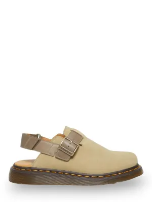 Mules slingback jorge ii in camoscio e pelle