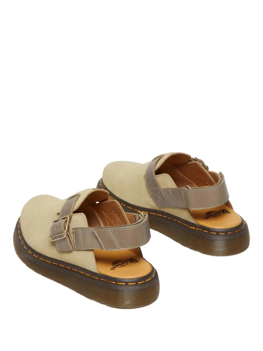 Mules slingback jorge ii in camoscio e pelle
