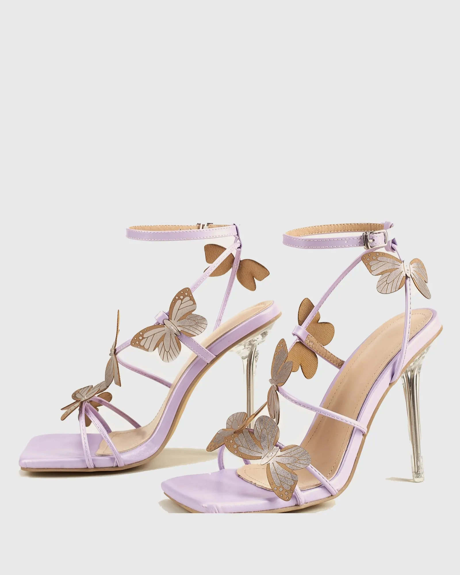 Rosario Butterfly Strap Sandals In Purple