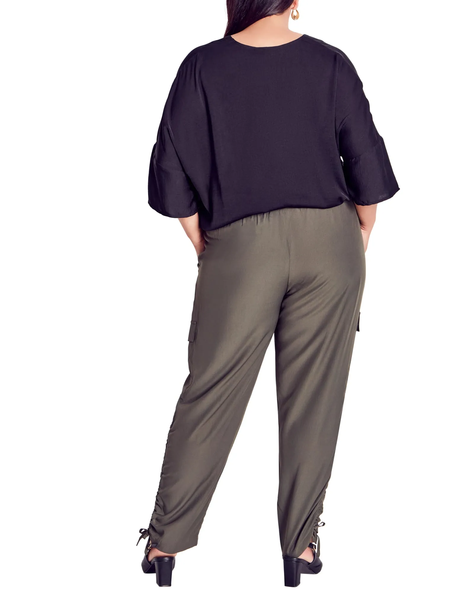 Shiloh Ruched Pant | Olive Green
