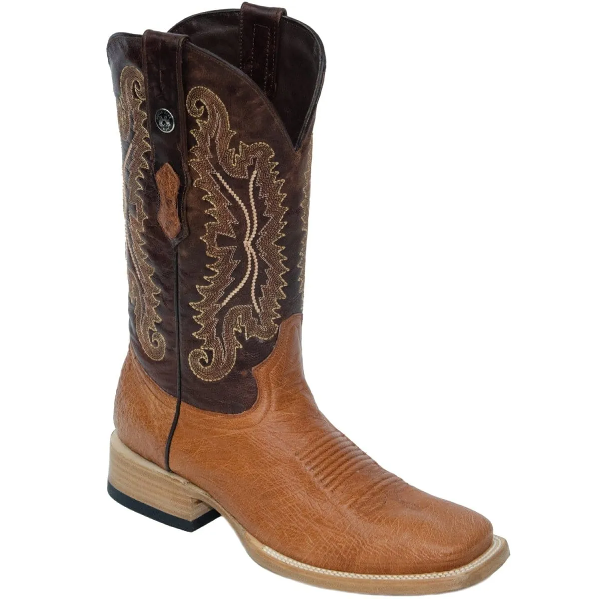 Tanner Mark Men's Genuine Smooth Ostrich Square Toe Boots TMX200499