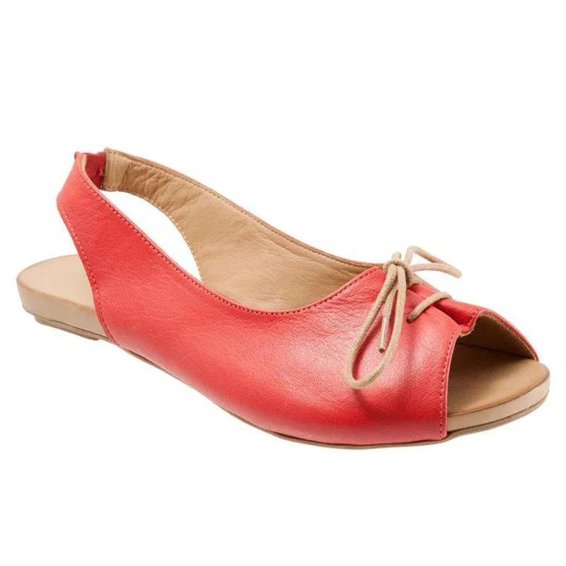 Women's Elastic Band Lace-Up Peep Toe Sandals