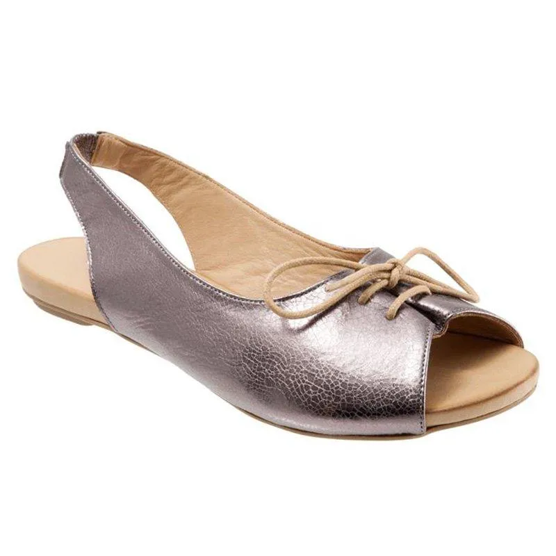 Women's Elastic Band Lace-Up Peep Toe Sandals