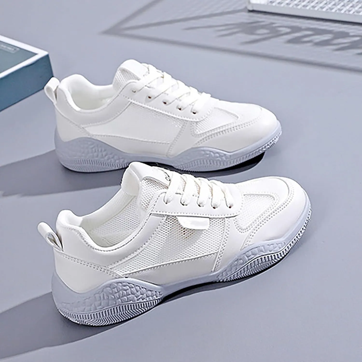 Womens Sneakers Air Cushion Running Shoes Lace Up Slip On Shoes Women Lightweight Casual Shoes for Fall Fashion Sneakers Slip On Tennis Shoe Trainers Shoe